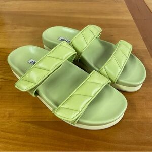 Anthropologie Bibi Lou Cortona puff strap slide sandal 39 (9-9.5)